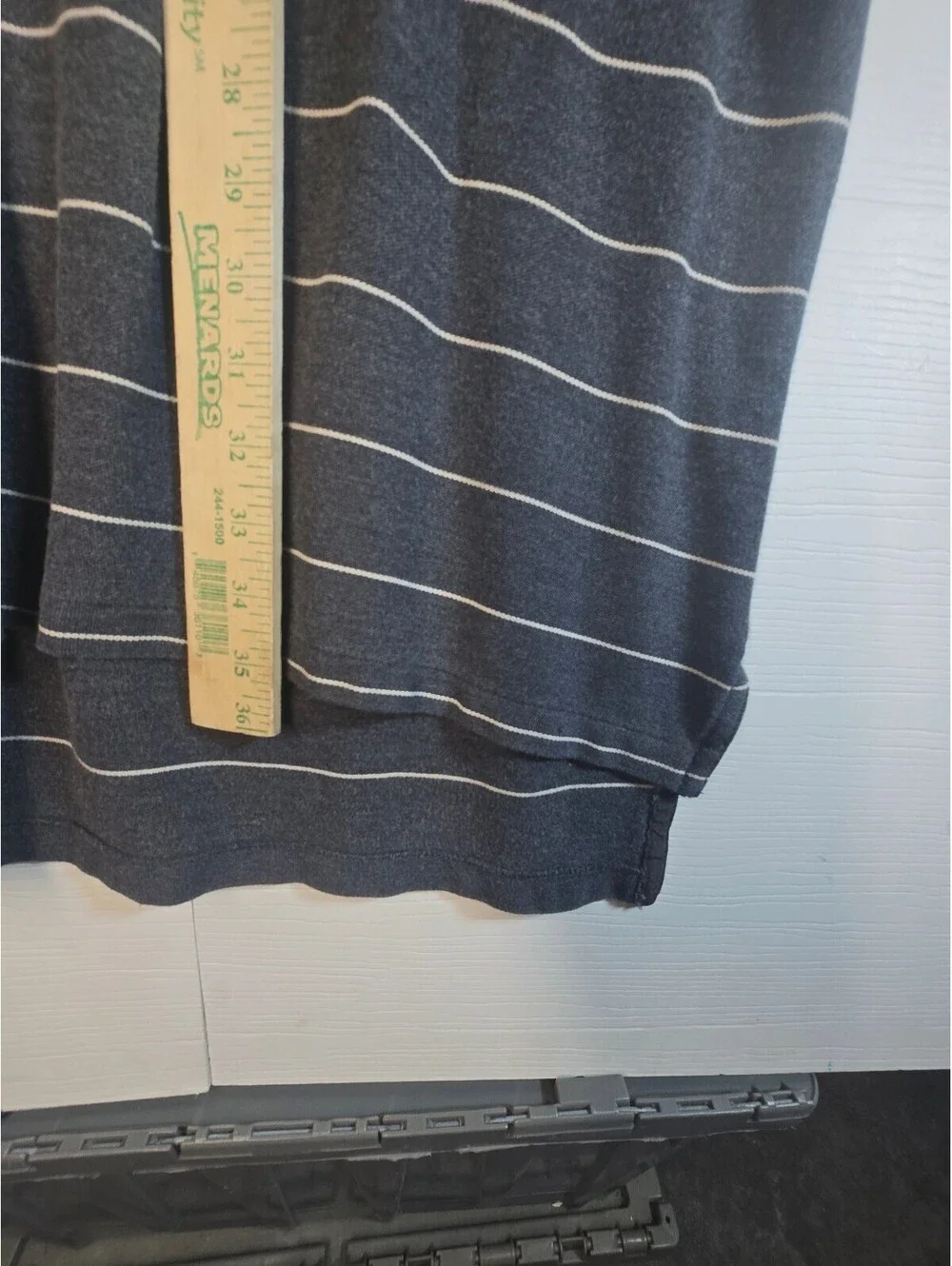 Polo Ralph Lauren Mens XL Charcoal Gray Striped Estate Mesh Polo Shirt